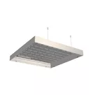 100x100cm - sufitowa rama S100T LED tylne RGBW, profil srebrny, zawiesia