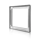 100x100cm - stojąca rama S50D, stopa Mono HPL, profil srebrny