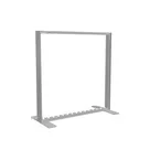 100x100cm - stojąca rama S100D podświetlenie krawędziowe LED standard, stopy standard, profil srebrny