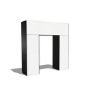 200x200x50cm - Ilumi Gate Front, kolor czarny