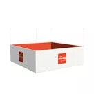 Podwieszenie Light SQ proste - 300x300x100cm - grafika tekstylna, linki z mocowaniem
