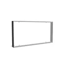 200x100cm - ścienna rama S150D podświetlenie krawędziowe LED, profil czarny