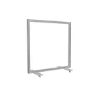 100x100cm - stojąca rama S50D, stopy na kółkach, profil srebrny