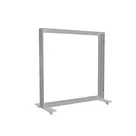 100x100cm - stojąca rama S100T, stopy na kółkach, profil srebrny