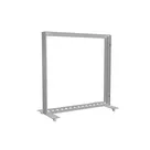 100x100cm - stojąca rama S150D, podświetlenie krawędziowe LED, stopy na kółkach, profil srebrny