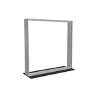 100x100cm - stojąca rama S150D, stopa Mono HPL, profil srebrny
