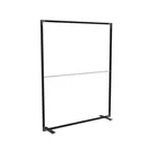 200x250cm - stojąca rama S50D, stopy na kółkach, profil czarny