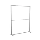200x250cm - stojąca rama S100D, stopa na kółkach, profil srebrny