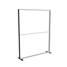 200x250cm - stojąca rama S100D, stopa na kółkach, profil czarny