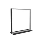 100x100cm - stojąca rama S100D, stopa Mono HPL, profil czarny