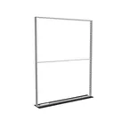 200x250cm - stojąca rama S100D, podświetlenie krawędziowe LED, stopa Mono HPL, profil srebrny