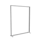 200x250cm - stojąca rama S100T, stopy na kółkach, profil srebrny
