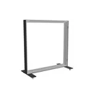 100x100cm - stojąca rama S100T, stopy na kółkach, profil czarny