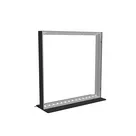 100x100cm - stojąca rama S100T, podświetlenie krawędziowe LED, stopa Mono HPL, profil srebrny