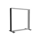 100x100cm - stojąca rama S150D, stopy na kółkach, profil czarny
