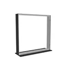100x100cm - stojąca rama S150D, stopa Mono HPL, profil czarny