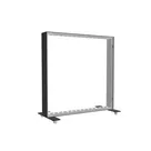 100x100cm - stojąca rama S150D, podświetlenie krawędziowe LED, stopy na kółkach, profil czarny