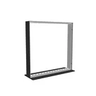 100x100cm - stojąca rama S150D, podświetlenie krawędziowe LED, stopa Mono HPL, profil czarny