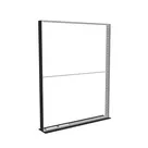 200x250cm - stojąca rama S150D, podświetlenie krawędziowe LED, stopa Mono HPL, profil czarny
