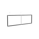 300x100cm - podwieszana rama S50D, profil czarny, linki z mocowaniem
