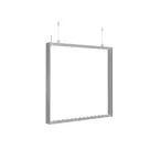 100x100cm - podwieszana rama S100D podświetlenie krawędziowe LED, profil srebrny, linki z mocowaniem
