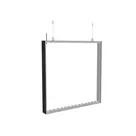 100x100cm - podwieszana rama S100D podświetlenie krawędziowe LED, profil czarny, linki z mocowaniem