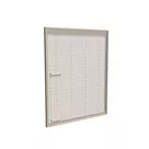 200x250cm - rama DECO S50T podświetlenie tylne LED, dekor dąb 30x70mm, profil srebrny