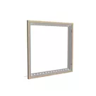100x100cm - rama DECO S100T podświetlenie krawędziowe LED, dekor dąb 30x40mm, profil srebrny