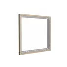 100x100cm - rama DECO S100T podświetlenie krawędziowe LED, dekor dąb 30x70mm, profil srebrny