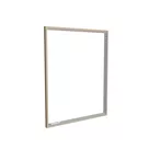 200x250cm - rama DECO S100T podświetlenie krawędziowe LED, dekor dąb 30x70mm, profil srebrny