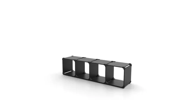 Modular Form bookcase shape K1111 - 177x47x40cm - black