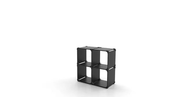 Modular Form bookcase shape K22 - 90x90x40cm - black