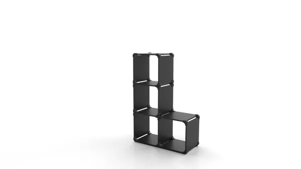 Modular Form bookcase shape L31 - 90x134x40cm - black