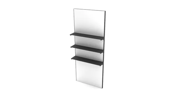 Wall Modularico M50 - FARO shelving - 100x250cm - frame, single-sided graphic on polyester fabric 210, side fastening strips