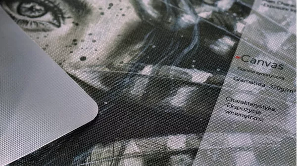 Canvas - natural canvas - UV printing, cutting into the format