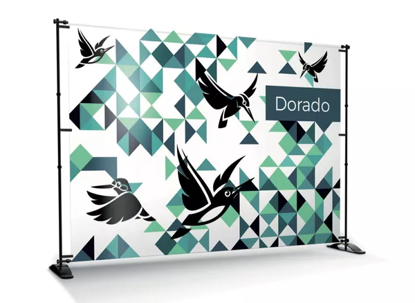 Wall Dorado L + single -sided graphics 240/200cm - Blockout Nero