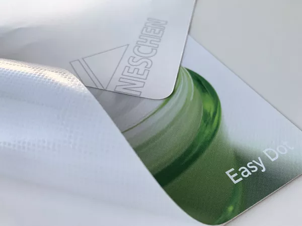 Easy Dot adhesive foil, white flash - UV printing, cutting into the format