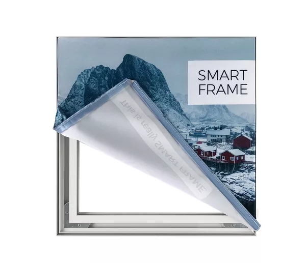 Smart Frame S25 - 150x250cm, argent, graphiques textiles