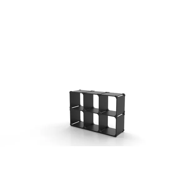 Forme de bibliothèque modulaire K222 - 134x90x40cm - noir
