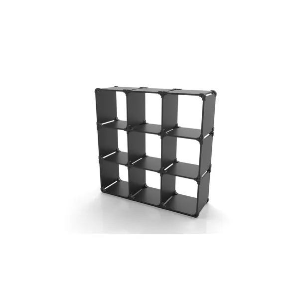 Forme de bibliothèque modulaire K333 - 134x134x40cm - noir