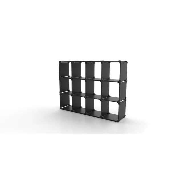 Forme de bibliothèque modulaire K3333 - 177x134x40cm - noir