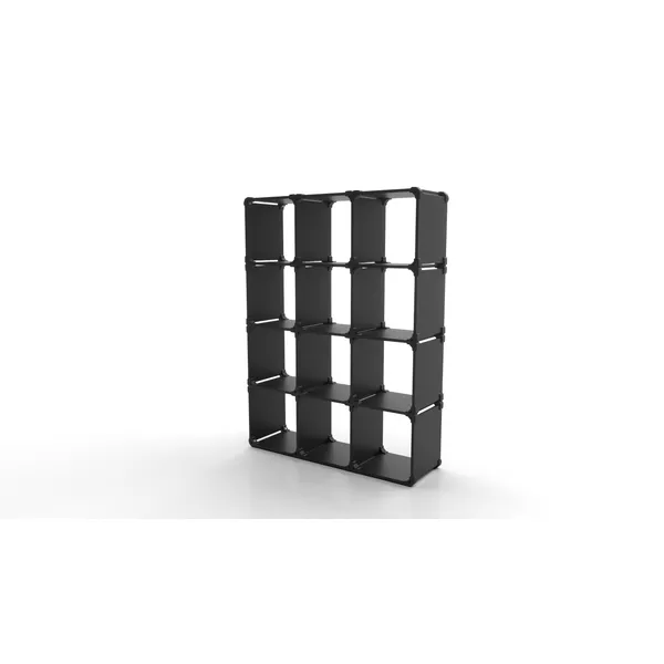 Forme de bibliothèque modulaire K444 - 134x177x40cm - noir
