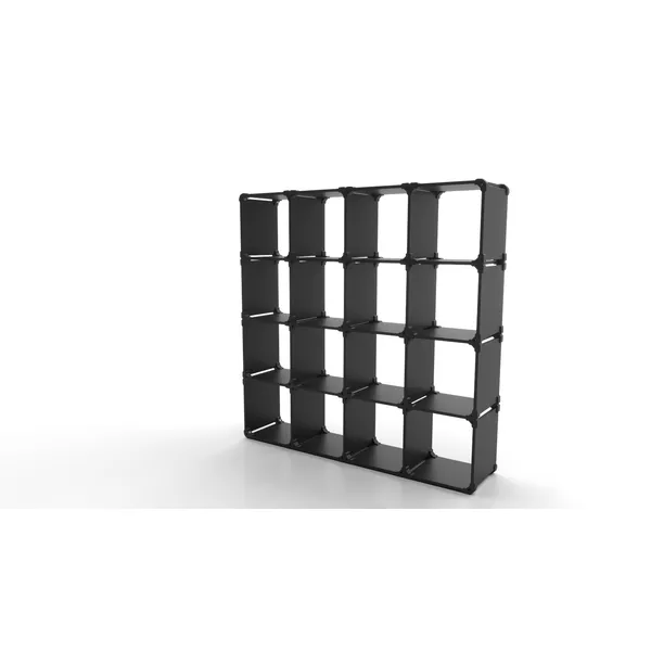 Forme de bibliothèque modulaire K4444 - 177x177x40cm - noir