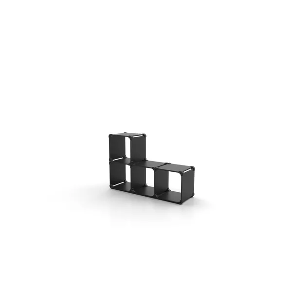 Modular Form bookcase shape L211 - 134x90x40cm - black