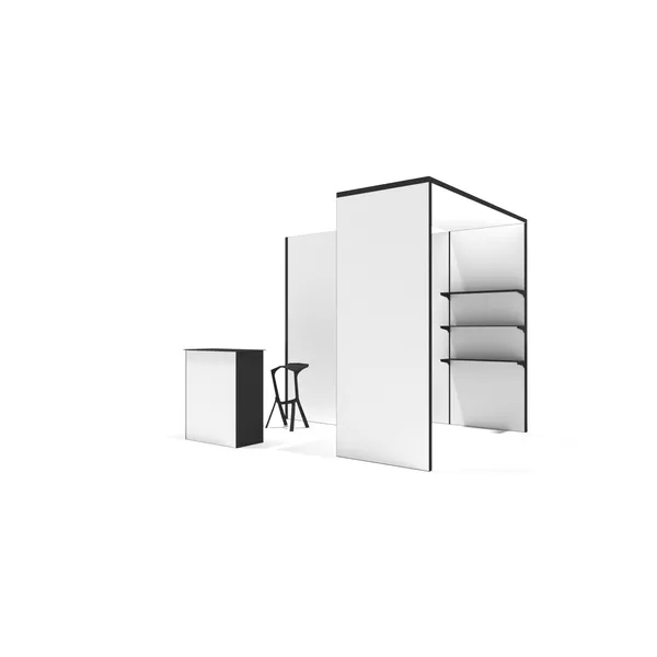 Wall Modularico M50 - FARO shelving - 100x250cm - frame, double-sided graphic on the fabric Blockout Nero, side fastening strips