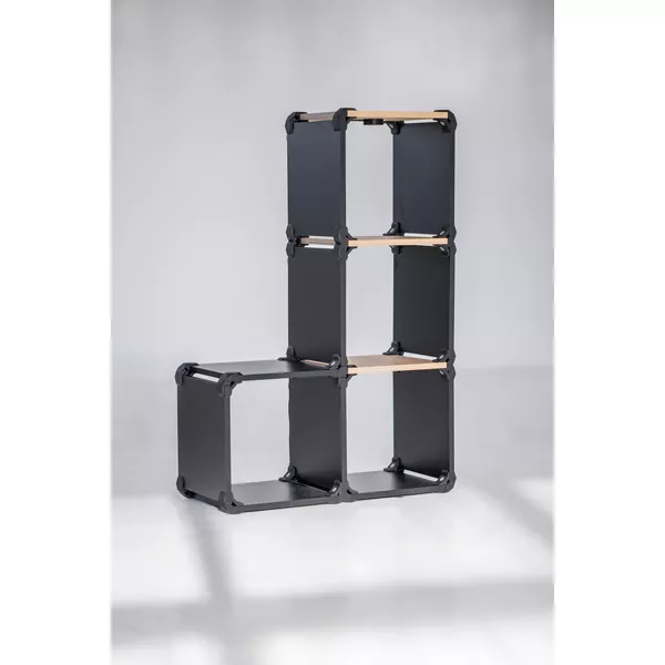Modular Form bookcase shape K4444 - 177x177x40cm - black