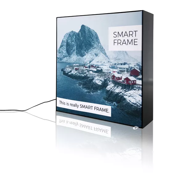 Frame Smart S100 LED Cadre - 200x250cm, argent, LED de bord, graphiques textiles des deux côtés