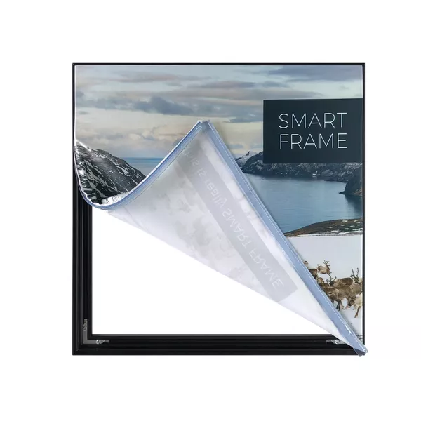 Smart Frame S18 - 200x200cm, argent, graphiques textiles