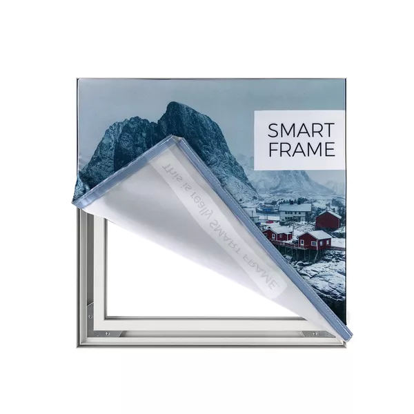 Rama Smart Frame S25 - 200x200cm, srebrna, grafika tekstylna