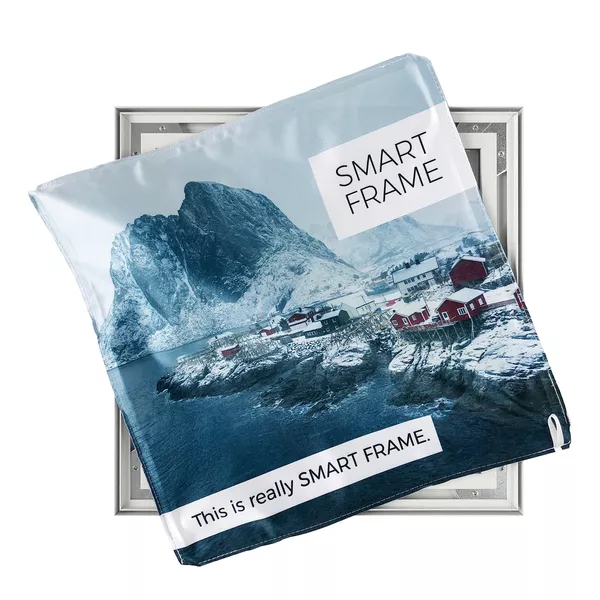 Rama Smart Frame S25 - 200x100cm, srebrna, grafika tekstylna